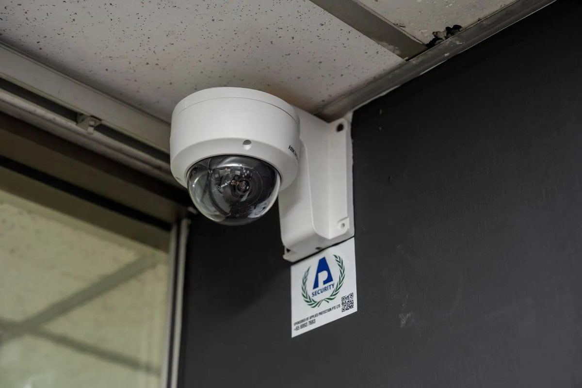 Applied Protection dome camera installed on site